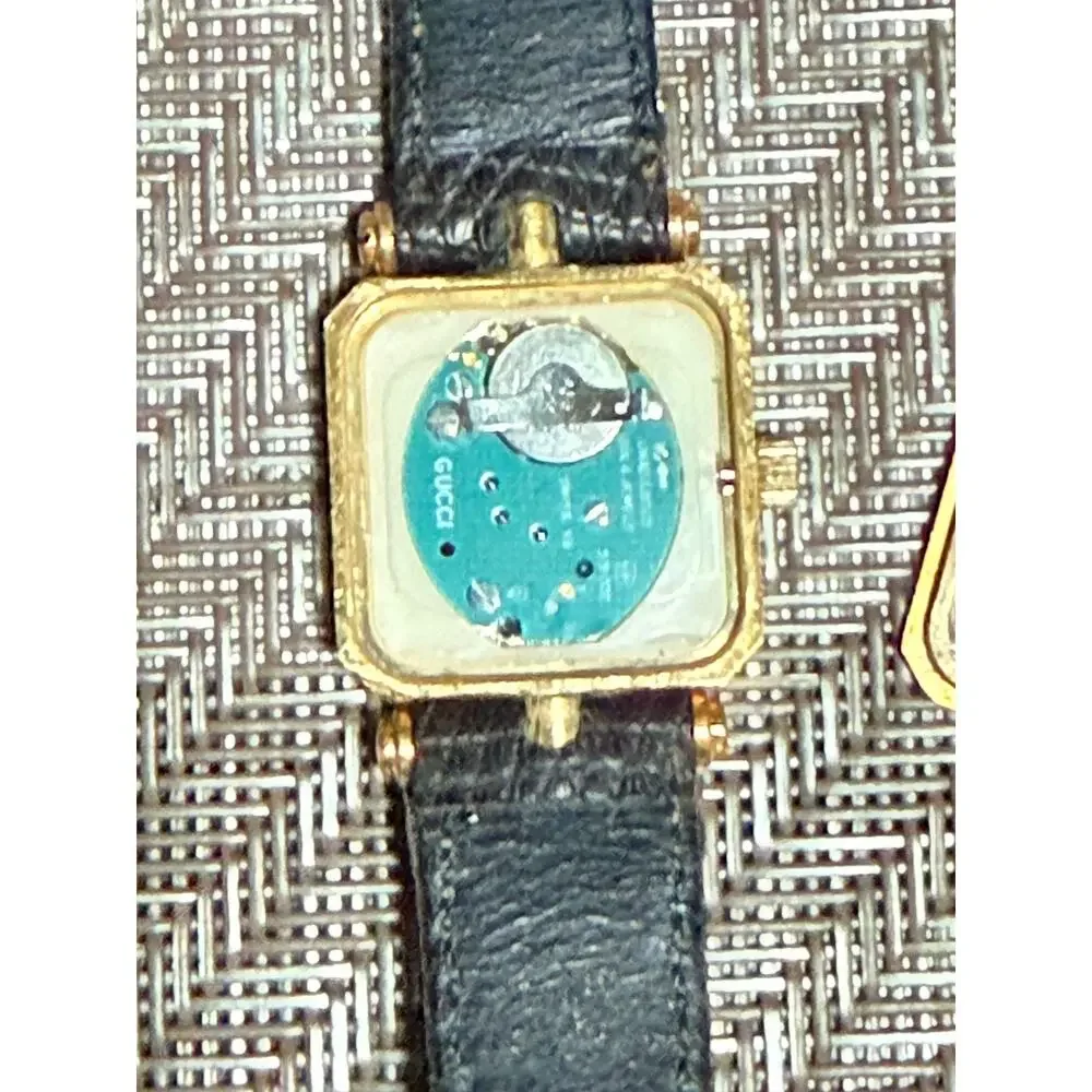 Vintage Swiss Gucci Gold Plated Women Ladies Watch For Parts Or Repair